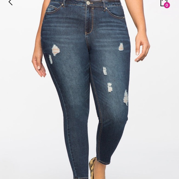 Eloquii Denim - NWT ELOQUII classic fit peach lift skinny jeans